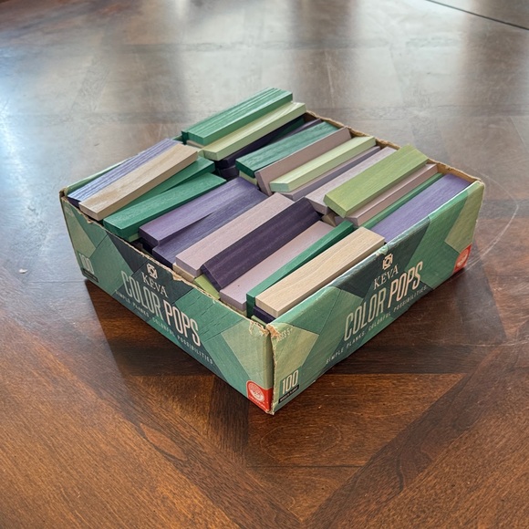 Keva Color Pops Building Planks - Green, Blue, Purple - Picture 3 of 3